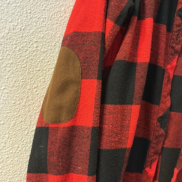 Ci Sono Buffalo plaid button down with elbow patches size small - Picture 2 of 5
